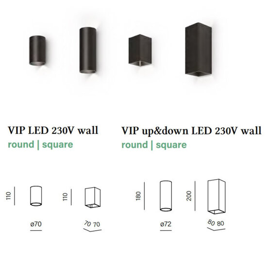 Kinkiet zewnętrzny VIP square up&down LED 230V AQForm 