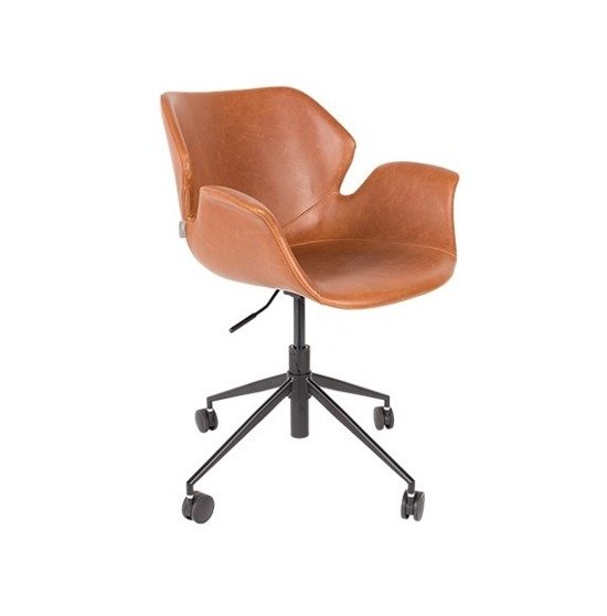 Krzesło biurowe brązowe Nikki 1300005 Zuiver