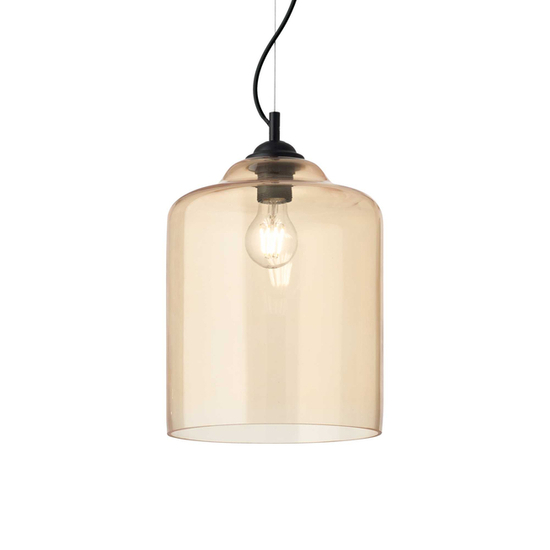 LAMPA WISZĄCA BISTRO SP1 SQUARE AMBER 163789 IDEAL LUX