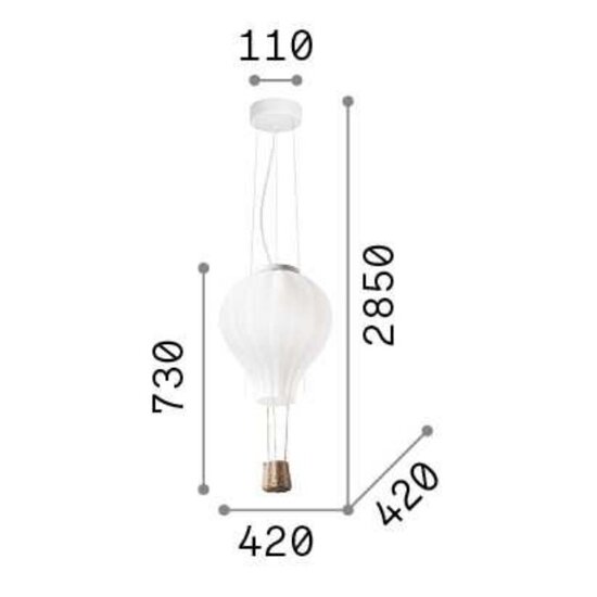 LAMPA WISZĄCA Dream big sp1 d42 261195 IDEAL LUX