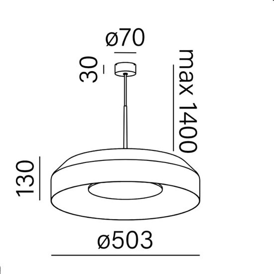 LAMPA WISZĄCA MAXI RING LED 230V AQFORM