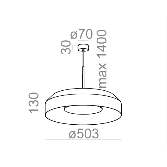 LAMPA WISZĄCA MAXI RING dot LED 230V AQFORM