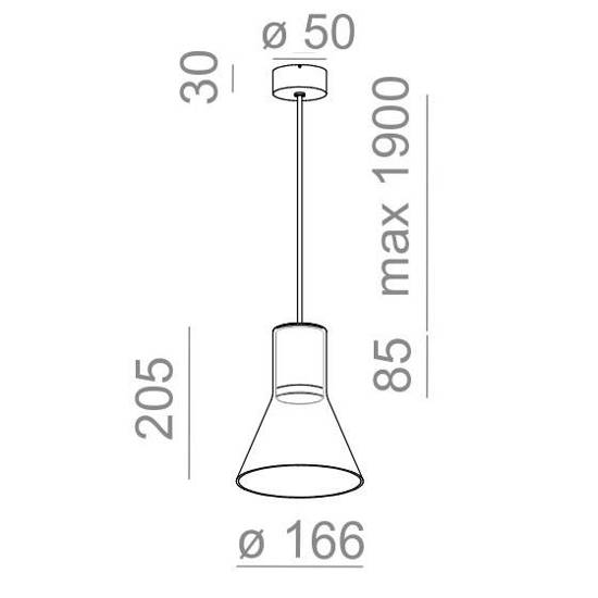 LAMPA WISZĄCA MODERN GLASS Flared TP E27 230V AQFORM 