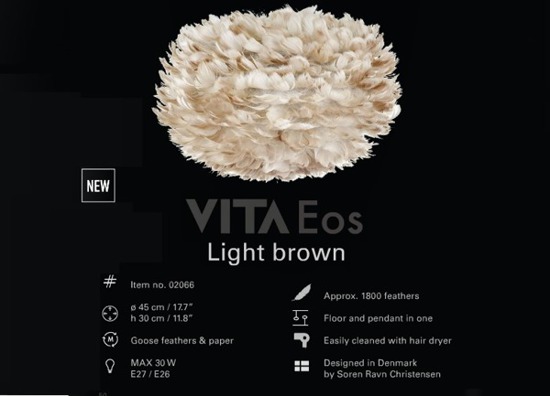 Lampa Eos Light brown 02066 firmy Vita Copenhagen Design 