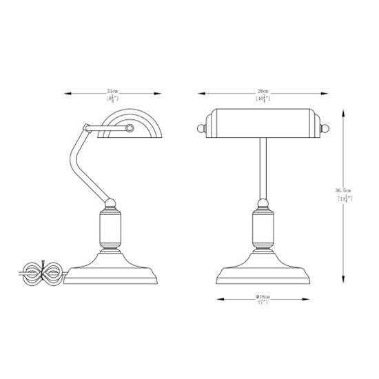 Lampa biurkowa Roma bankierka szaro-złota A2048-GR Zuma Line