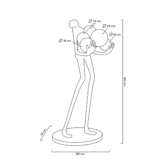 Lampa podłogowa HUMAN 180cm Moosee