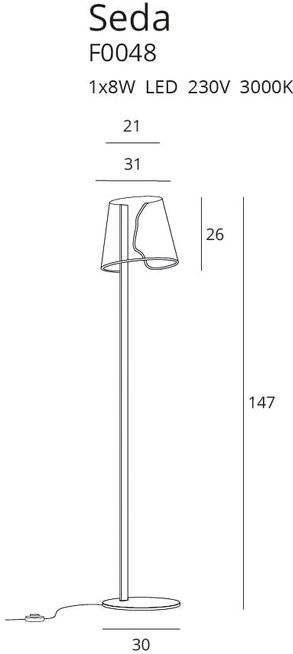 Lampa podłogowa Seda MAXLIGHT 