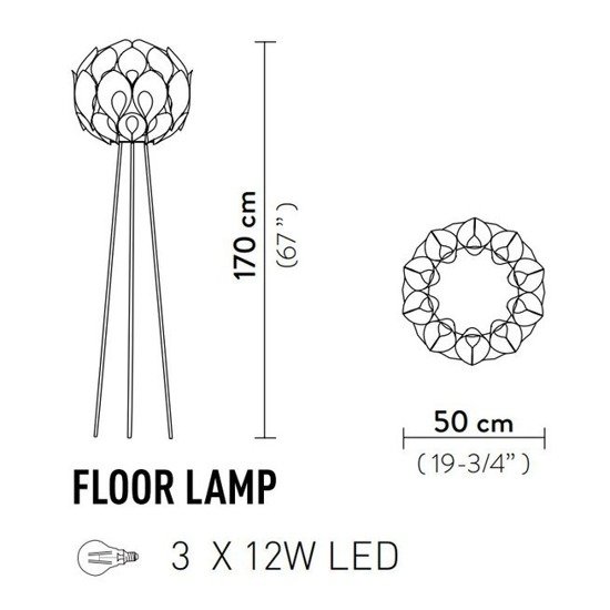 Lampa stojąca Flora pewter Slamp 