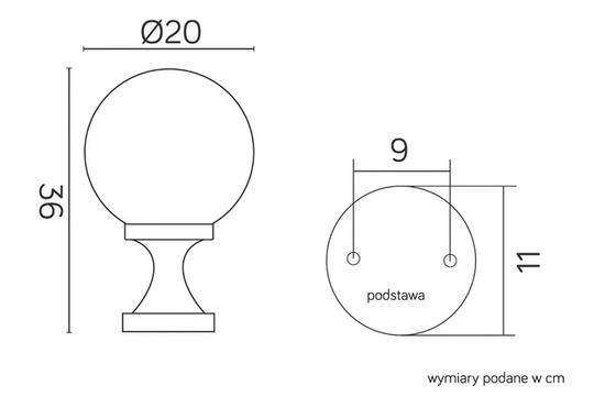 Lampa stojąca KULE CLASSIC II K 4011/1/KF 200 SU-MA