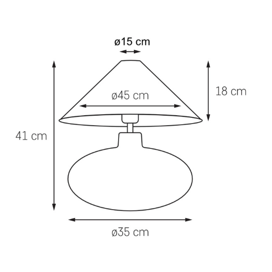 Lampa stołowa SAWA Natur tkanina Kaspa