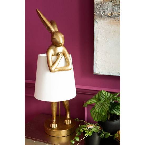 Lampa stołowa złoty królik 88cm 52523 Kare Design