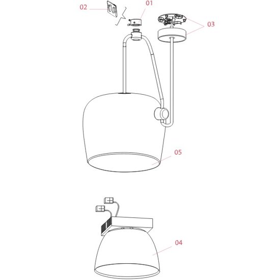 Lampa wisząca AIM Small srebrny F0095054 Flos