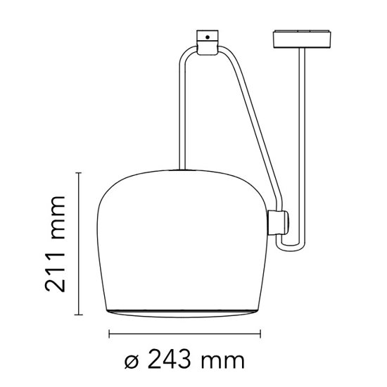 Lampa wisząca AIM czarna F0090030 Flos