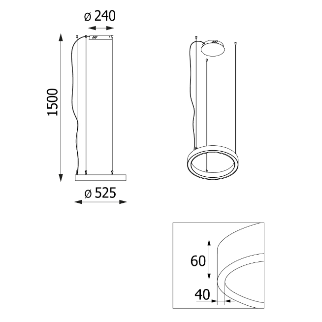 Lampa wisząca ALFREDO 525/U CLEONI