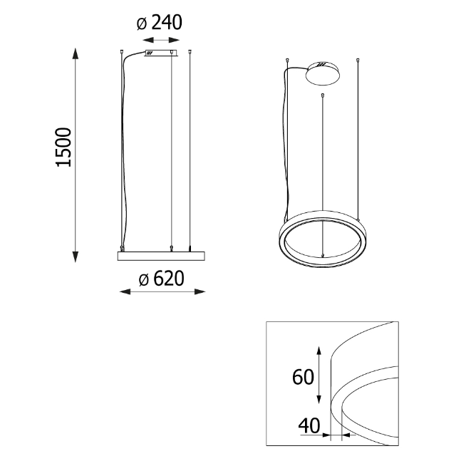 Lampa wisząca ALFREDO 620/U CLEONI