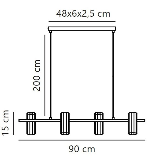 Lampa wisząca Alanis 4 Nordlux 2213423003