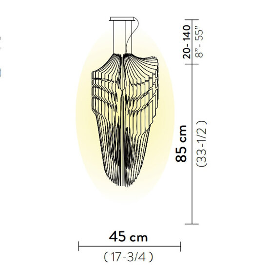 Lampa wisząca Avia biała S Slamp 