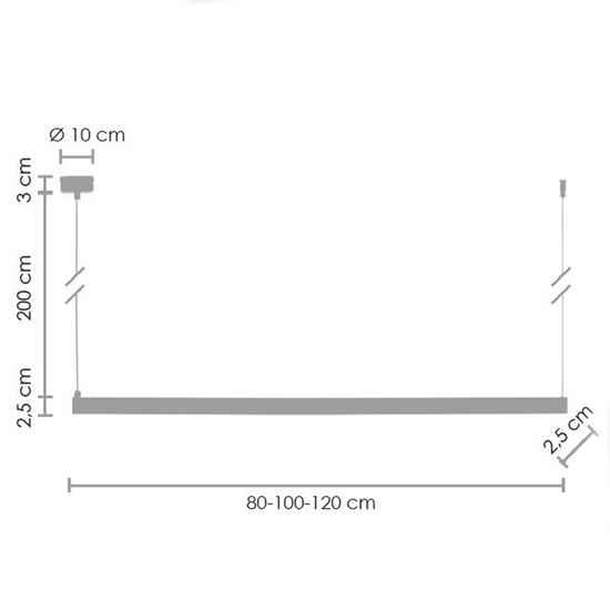 Lampa wisząca BEAM-100 LED 4000K złota