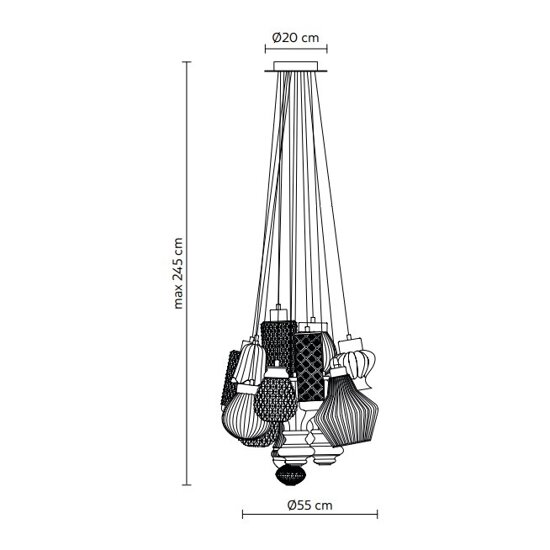 Lampa wisząca CERAUNAVOLTA SE134 2T 00A KARMAN