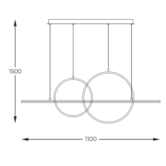 Lampa wisząca CHOLET złota ZUMA LINE MD7358-2A-3GT