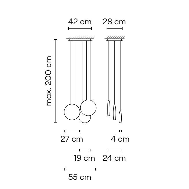 Lampa wisząca COSMOS VIBIA