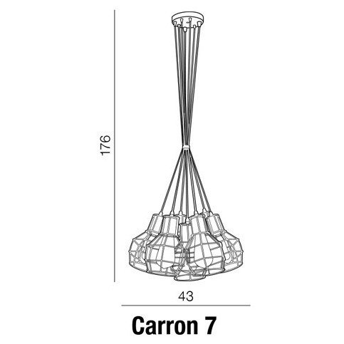 Lampa wisząca Carron 7 Azzardo AZ2142