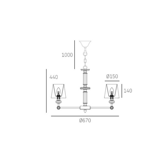 Lampa wisząca Doha Cosmo Light P06285NI-WH