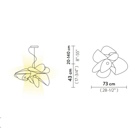 Lampa wisząca ETOILE SMALL włoskiej firmy SLAMP