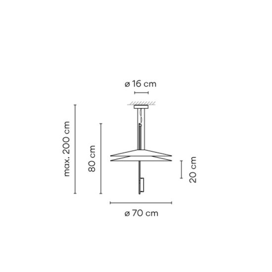 Lampa wisząca FLAMINGO 1510 VIBIA miedziana