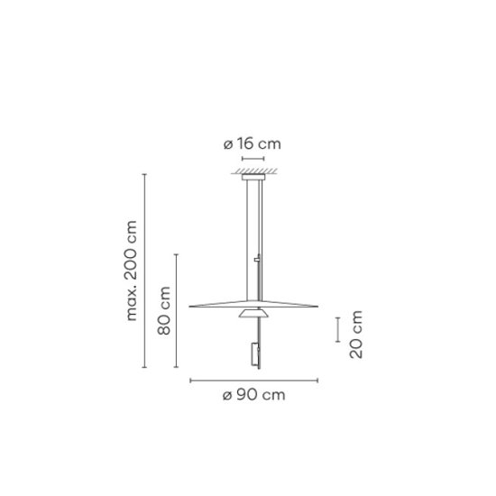 Lampa wisząca FLAMINGO 1527 VIBIA biała