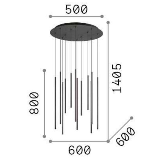 Lampa wisząca Filo sp12 263663 Ideal Lux