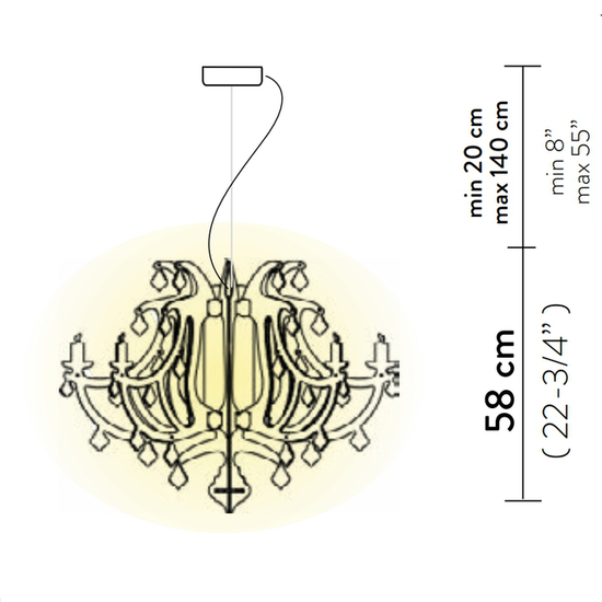 Lampa wisząca Ginetta Prisma Slamp 