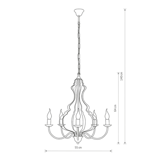 Lampa wisząca MARGARET Black Nowodvorski 