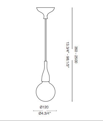 Lampa wisząca MINIMAL SP1 ORO 009391 IDEAL LUX - do wyczerpania zapasów