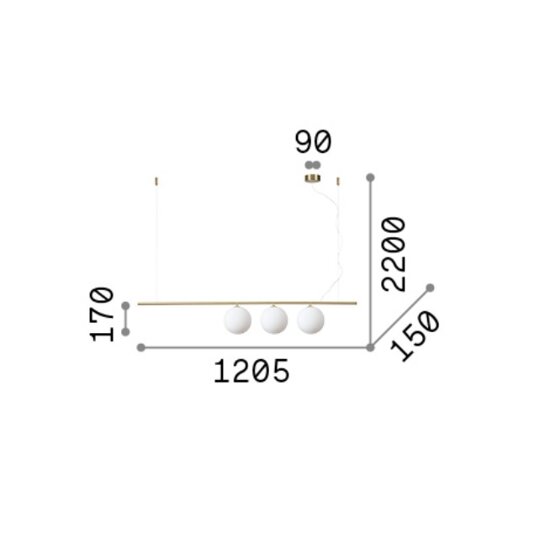 Lampa wisząca Perline sp2 282114 Ideal Lux