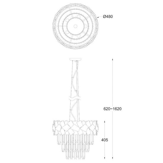 Lampa wisząca QUASAR złota ZUMA LINE P0506-06A-F4E3