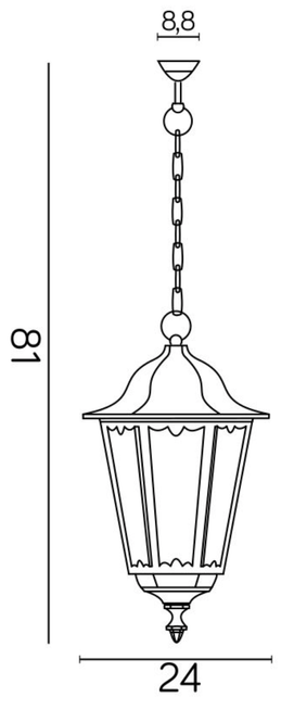 Lampa wisząca RETRO CLASSIC K 1018/1/D SU-MA