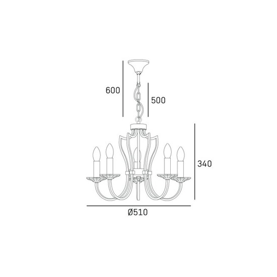 Lampa wisząca RIGA Cosmo Light P05762CH 