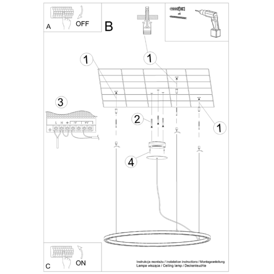 Lampa wisząca Risa Thoro Lighting 