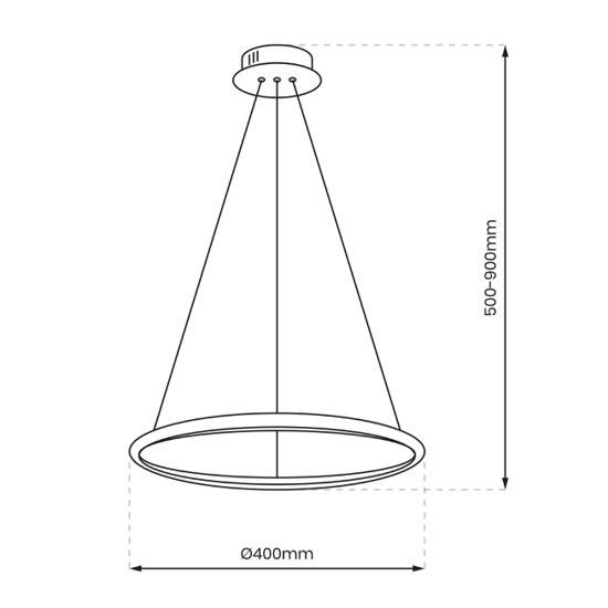 Lampa wisząca Rotonda 27W LED ML7941 Milagro chrom