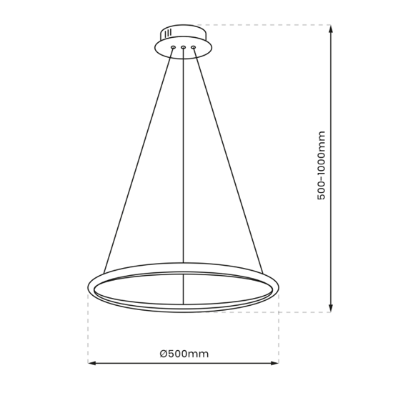 Lampa wisząca Rotonda 27W LED ML7941 Milagro złota