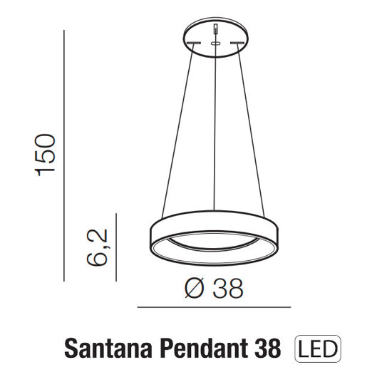 Lampa wisząca Santana 38 Azzardo AZ4999