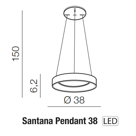 Lampa wisząca Santana 38 Azzardo AZ5000