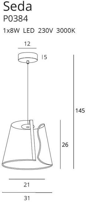 Lampa wisząca Seda MAXLIGHT 