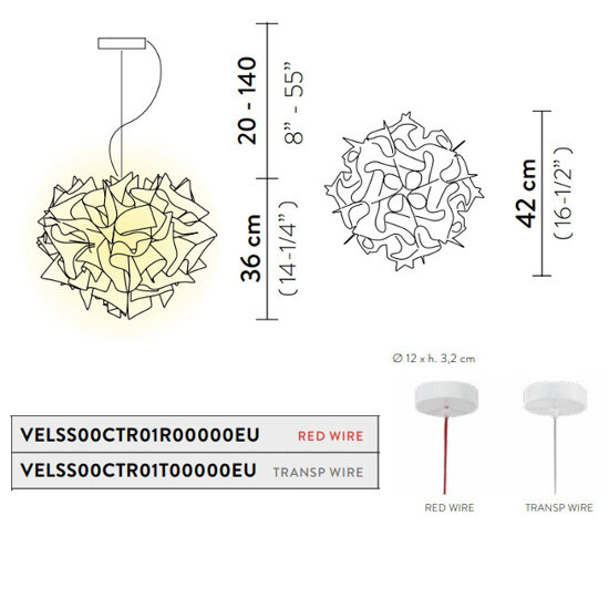 Lampa wisząca Veli couture Slamp