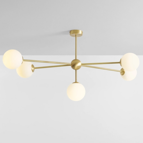 Lampa wisząca WHITE PEARL 5 BRASS Artera