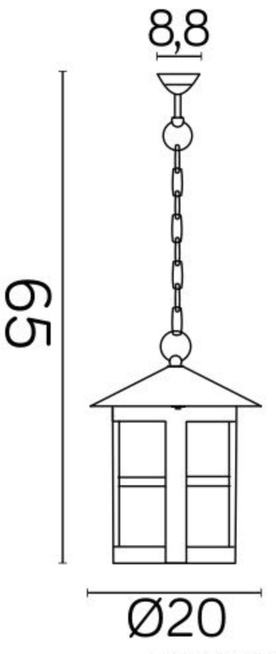 Lampa wisząca zewnętrzna CORDOBA II K 1018/1/TD SU-MA