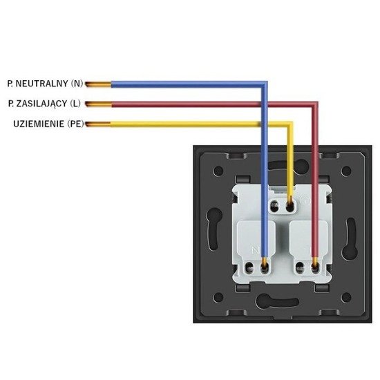 Moduł gniazda elektrycznego 16A LIVOLO - różowy WG-71EU-S-67