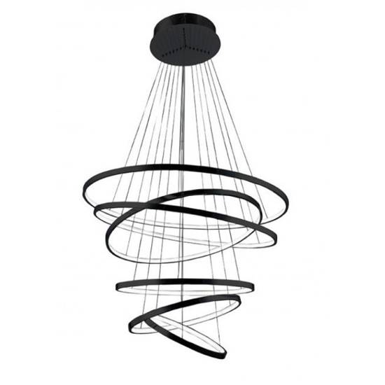 Nowoczesna lampa wisząca Weel 6 Long Black Azzardo 