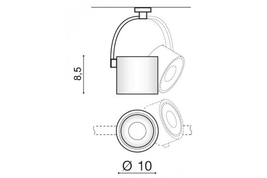 Oprawa natynkowa COSTA ARM Black Azzardo